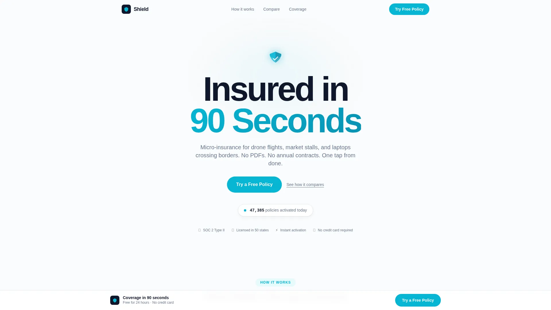 Instant Micro-Insurance Landing Page Template