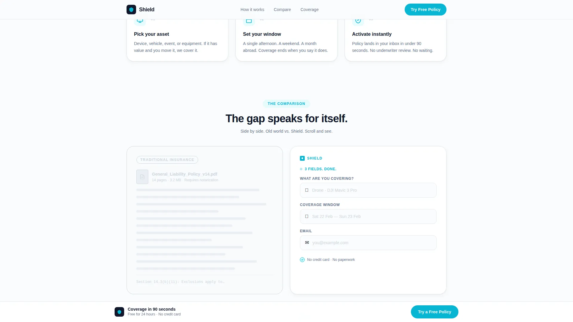 Instant Micro-Insurance Landing Page Template