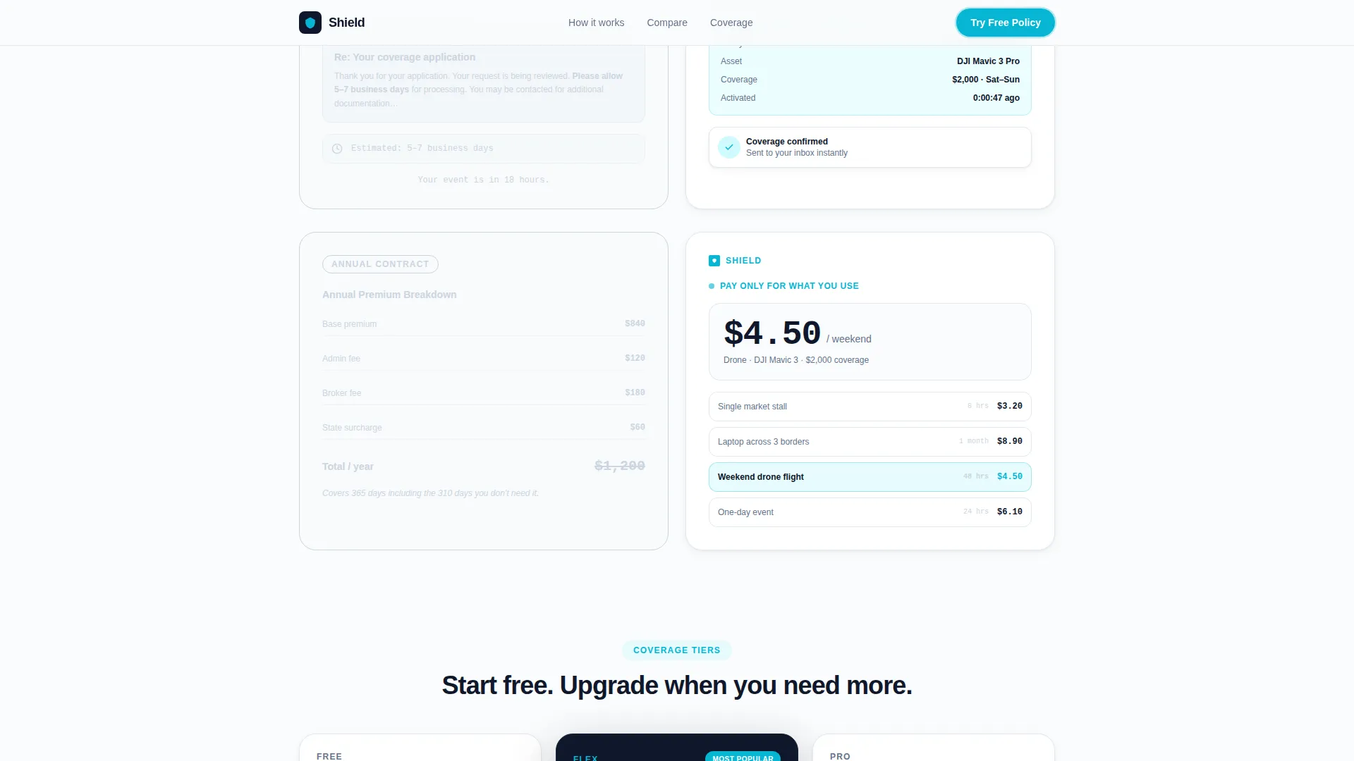 Instant Micro-Insurance Landing Page Template