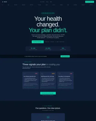 Transparent Health Insurance Landing Page Template
