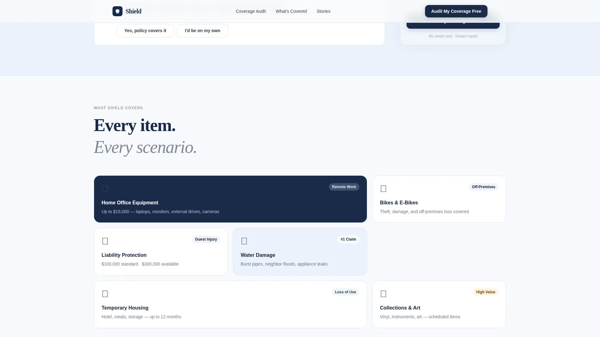 Renters Insurance Audit Landing Page Template
