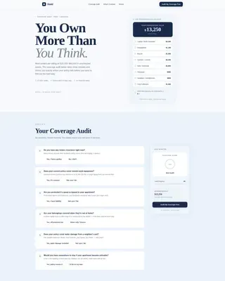 Renters Insurance Audit Landing Page Template