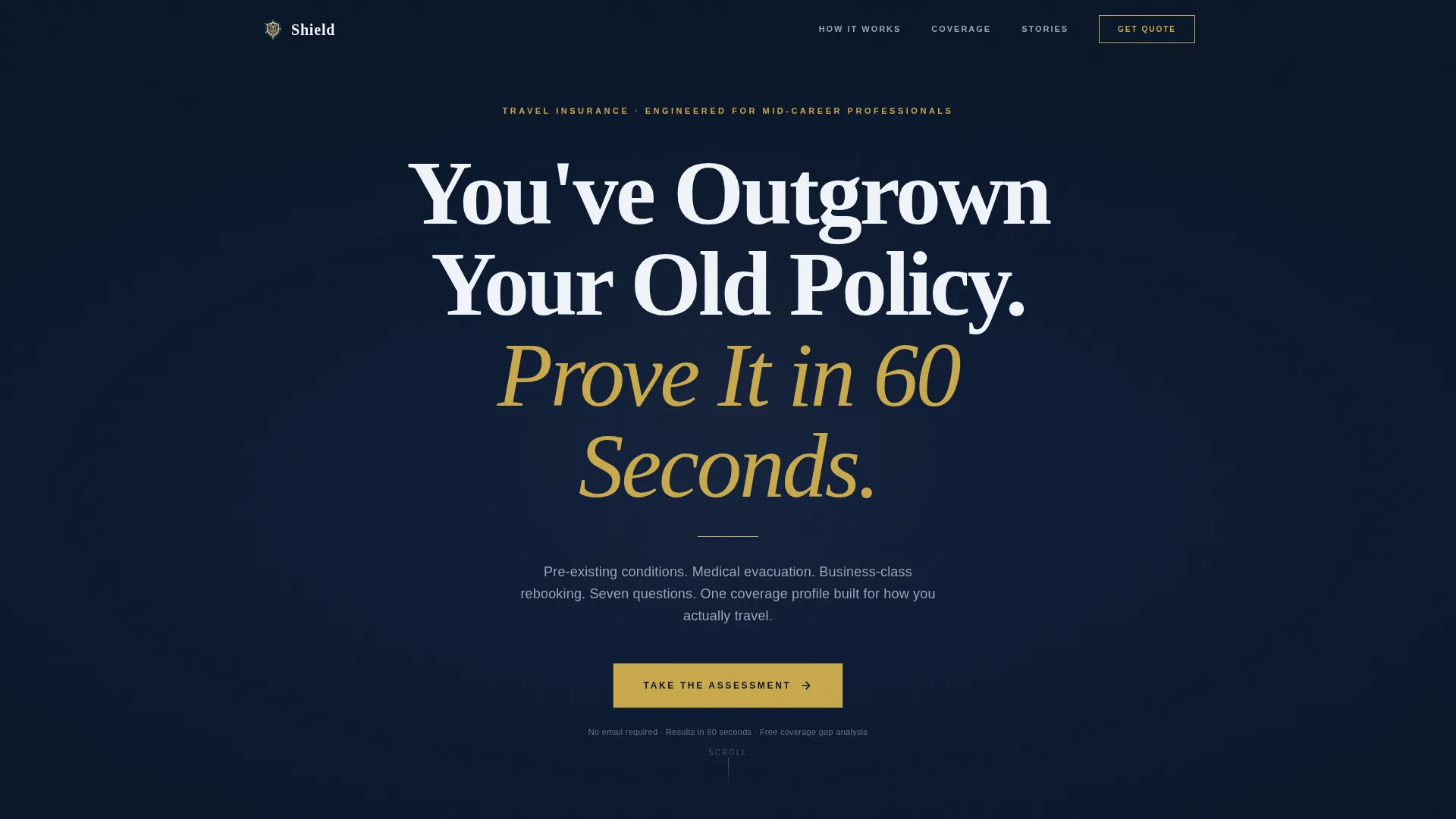 Premium Travel Insurance Landing Page Template
