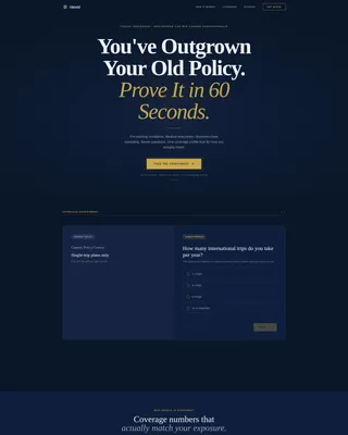 Premium Travel Insurance Landing Page Template