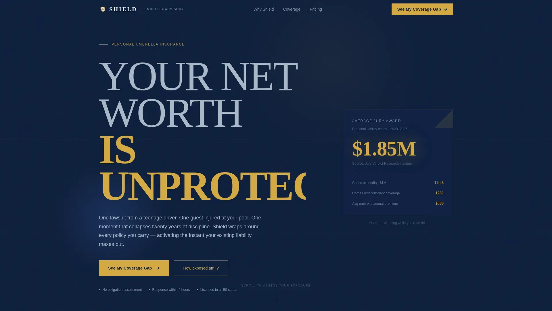 Comprehensive Wealth Protection Landing Page Template
