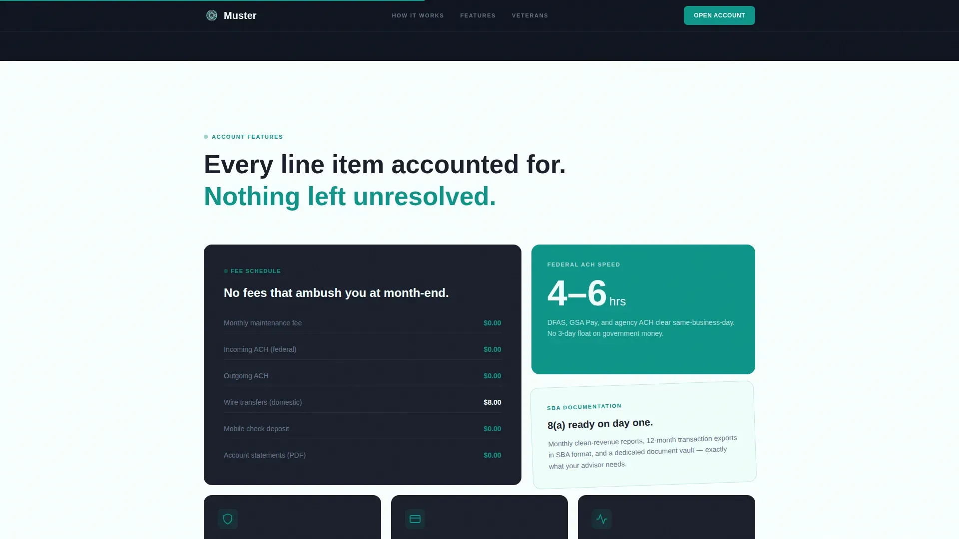 Veteran Business Checking Landing Page Template