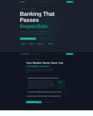 Veteran Business Checking Landing Page Template