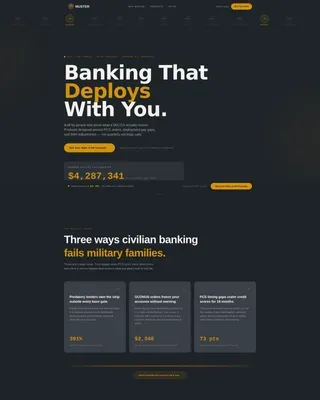 Military Credit Union Landing Page Template