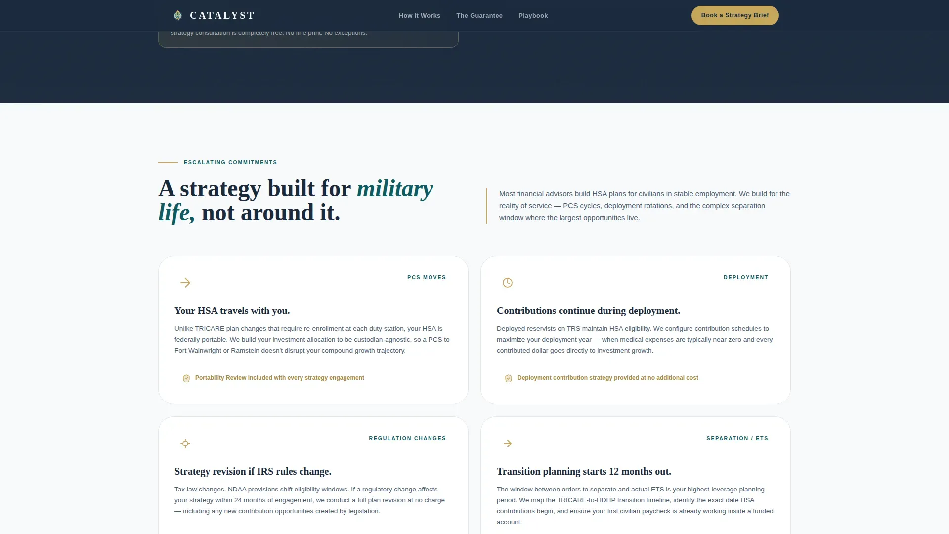 Military HSA Wealth Planning Landing Page Template