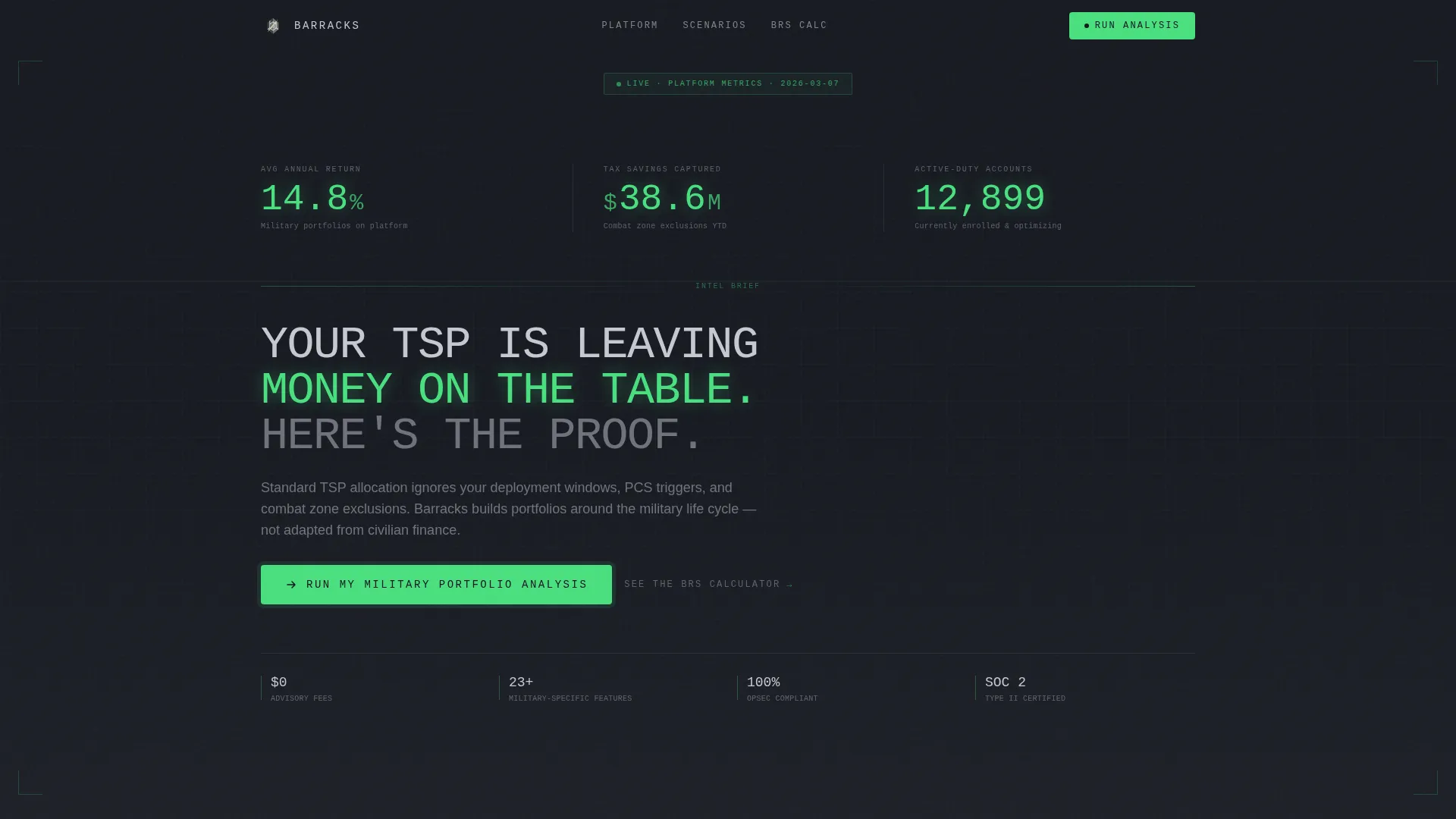Military Finance Portfolio Website Template