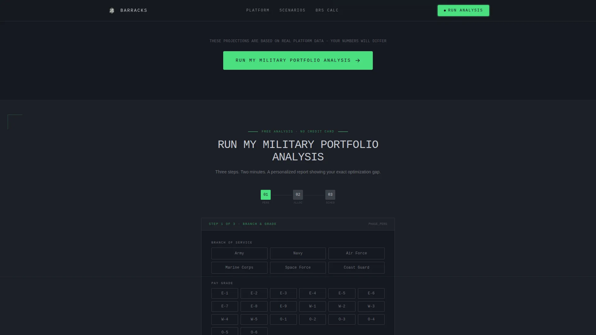 Military Finance Portfolio Website Template