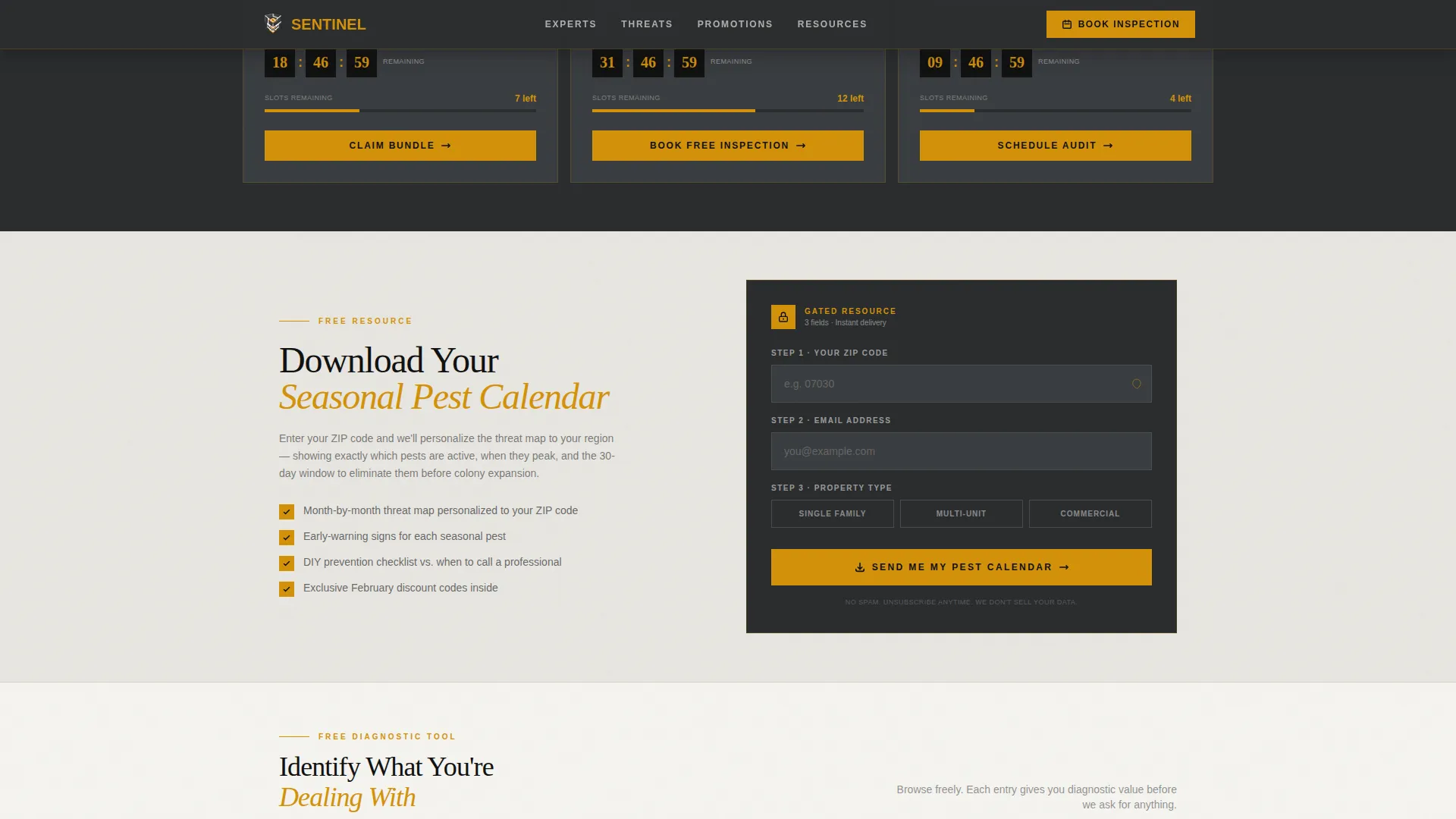 Pest Control Marketing Booking Website Template