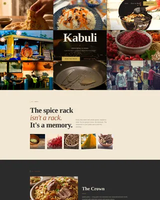 Authentic Afghancuisine | Free Website Template | Rocket