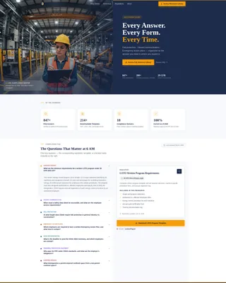 Safety Officer FAQ Website Template