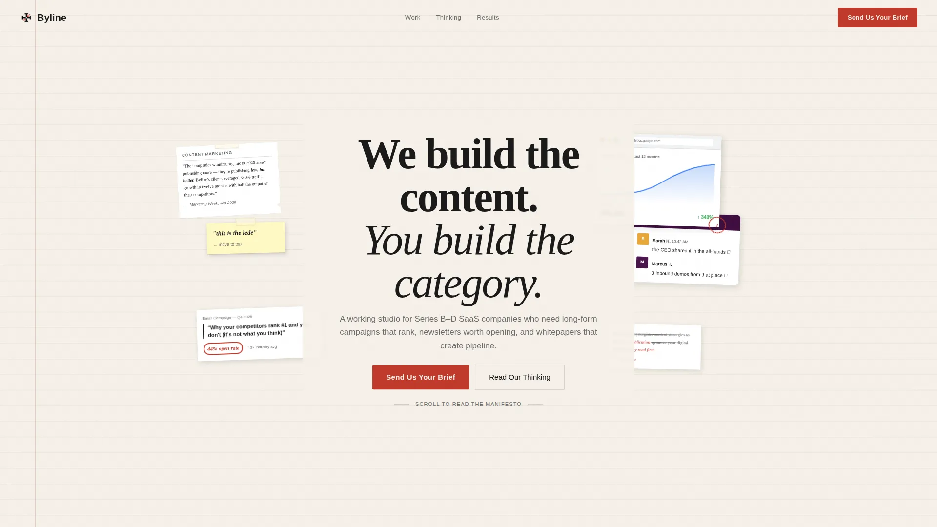 B2B Content Marketing Agency Website Template