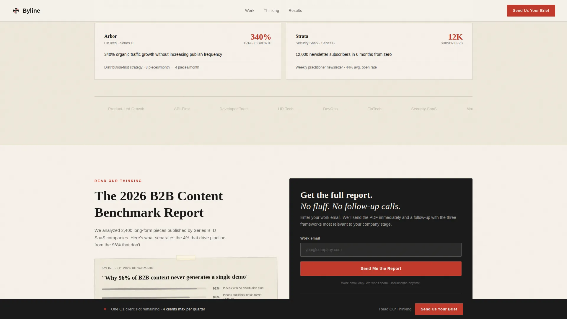 B2B Content Marketing Agency Website Template