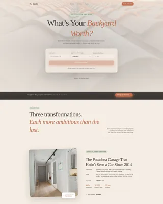 ADU (Accessory Dwelling Unit) Real Estate Cost Calculator Website Template
