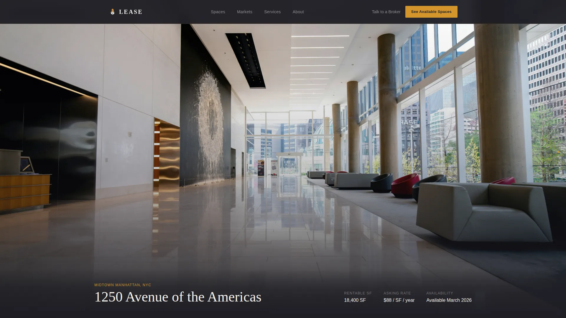 Commercial Office Real Estate Cost Calculator Website Template