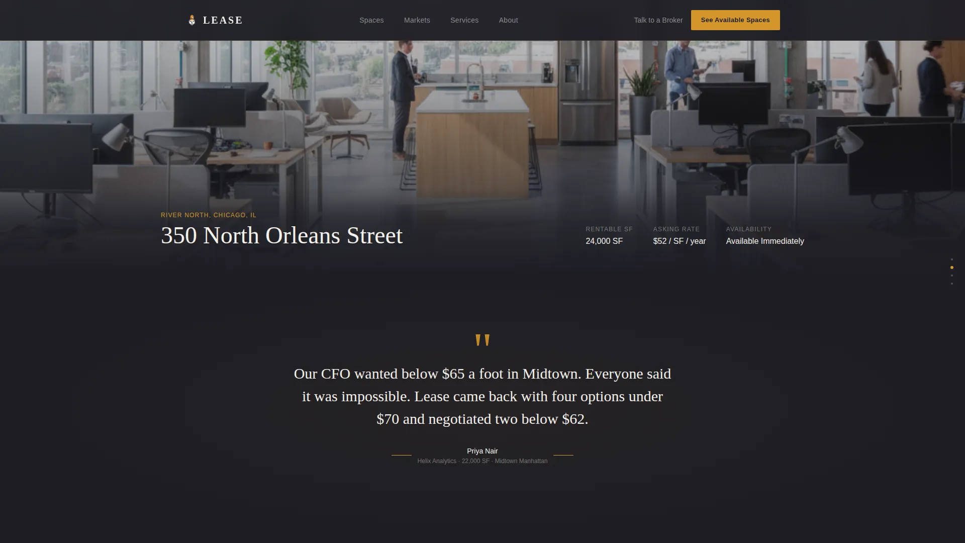 Commercial Office Real Estate Cost Calculator Website Template