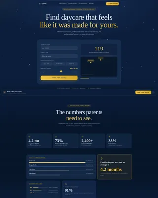 Daycare Digital Presence Cost Calculator Website Template