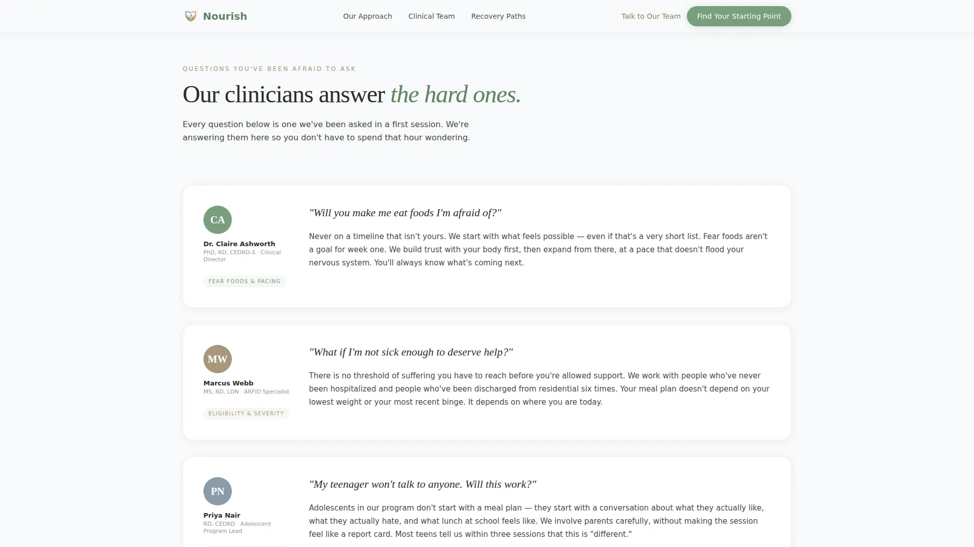 Eating Disorder Care Professional Website Template