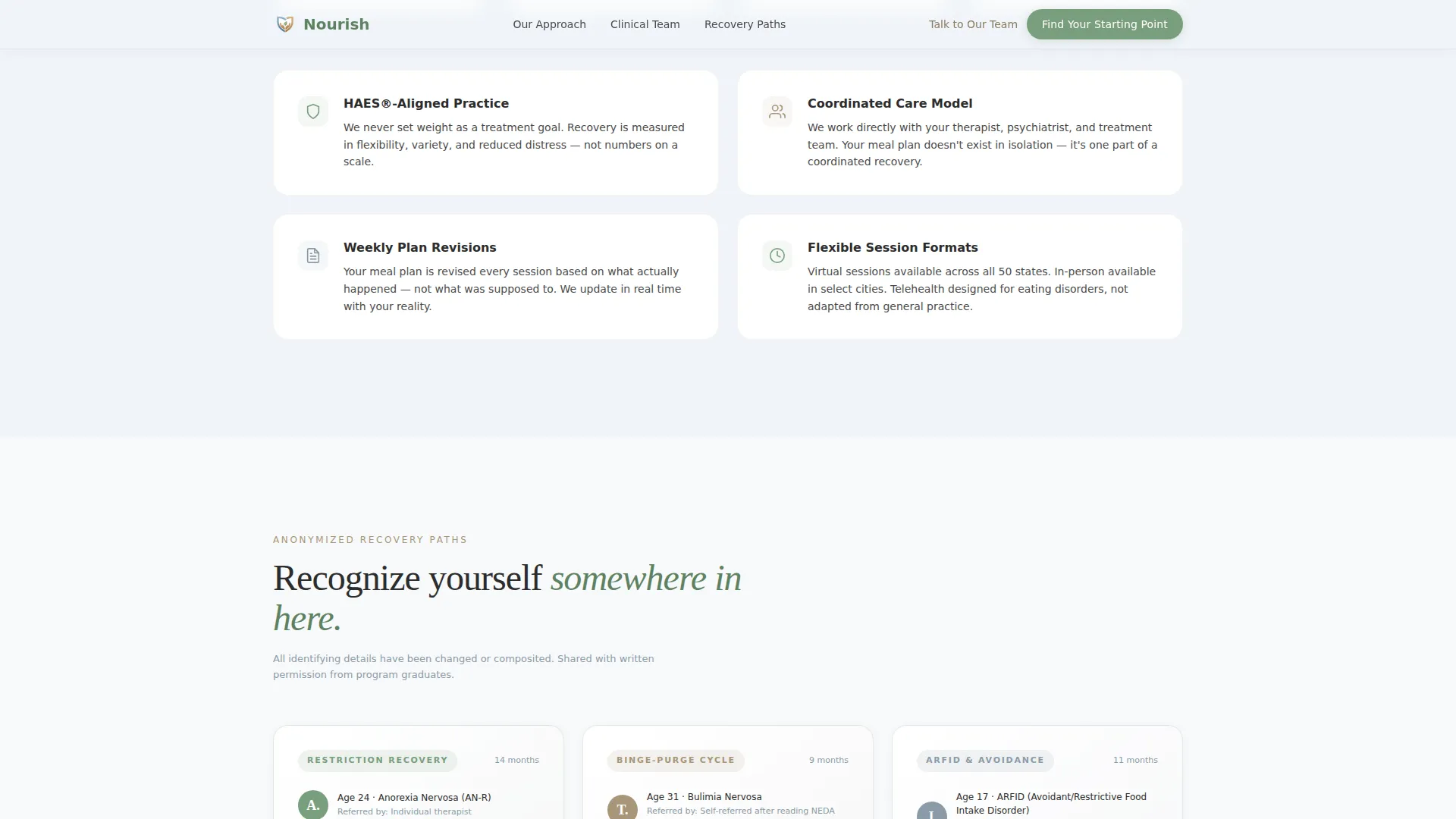 Eating Disorder Care Professional Website Template