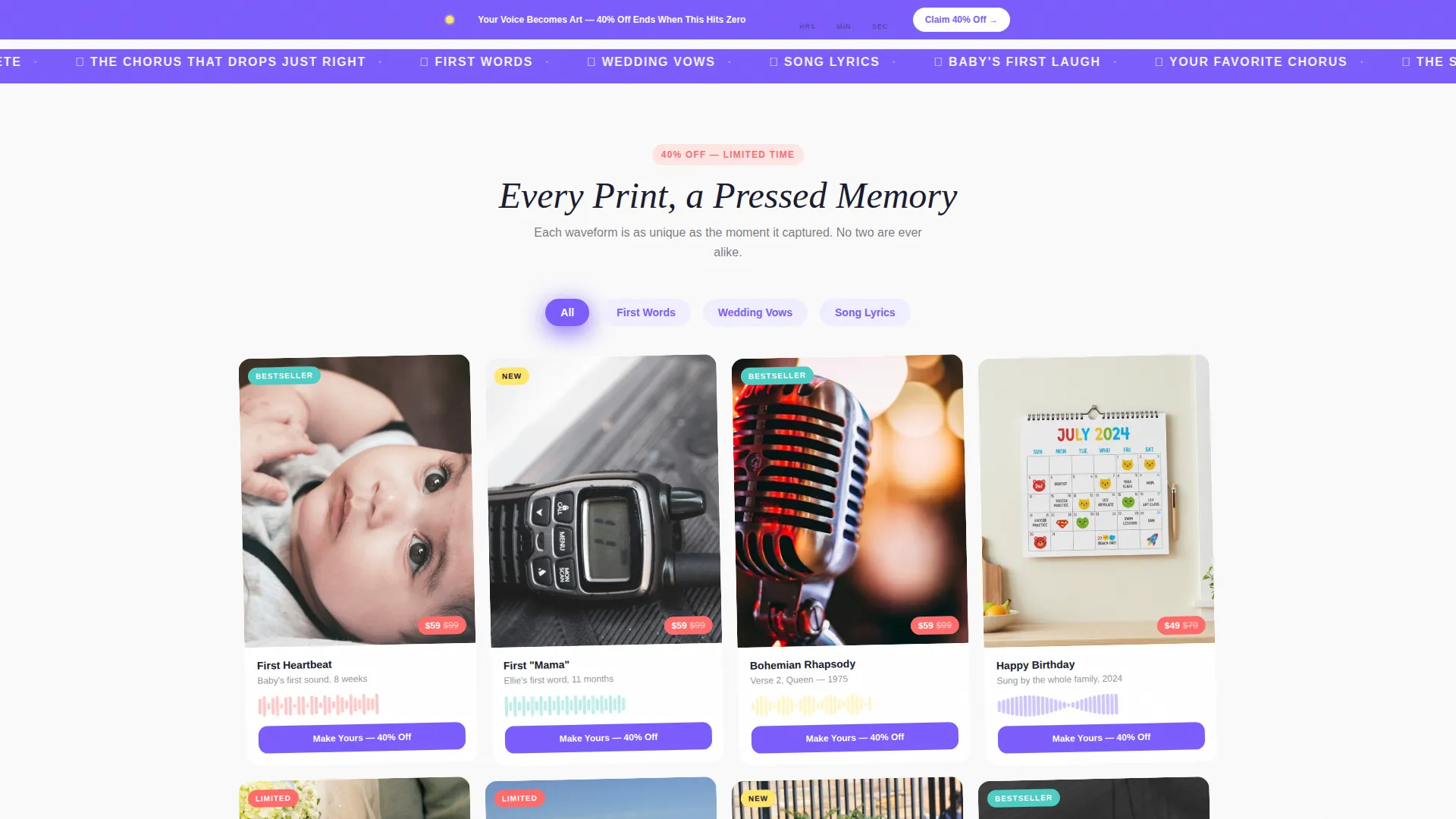 Niche & Artisan Products Pre-Launch Website Template