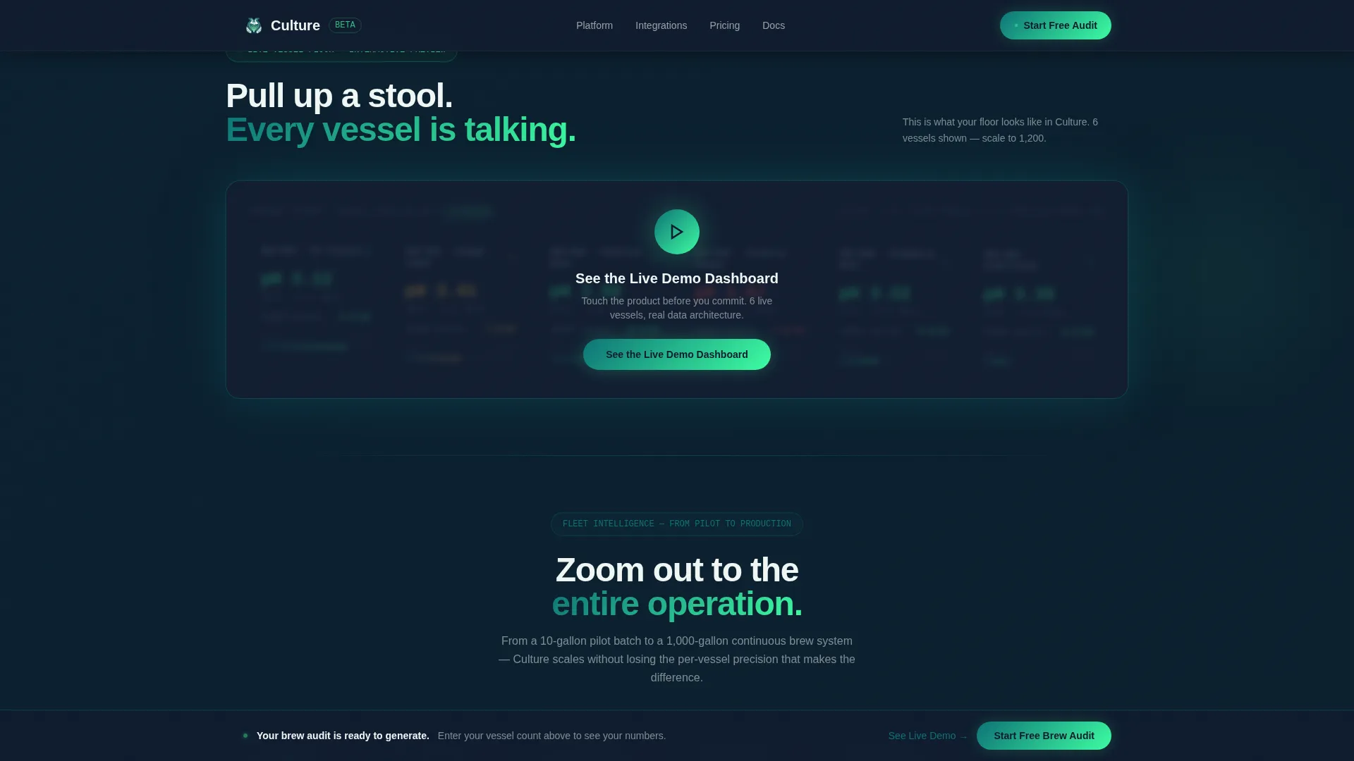 Kombucha Vertical SaaS Cost Calculator Website Template