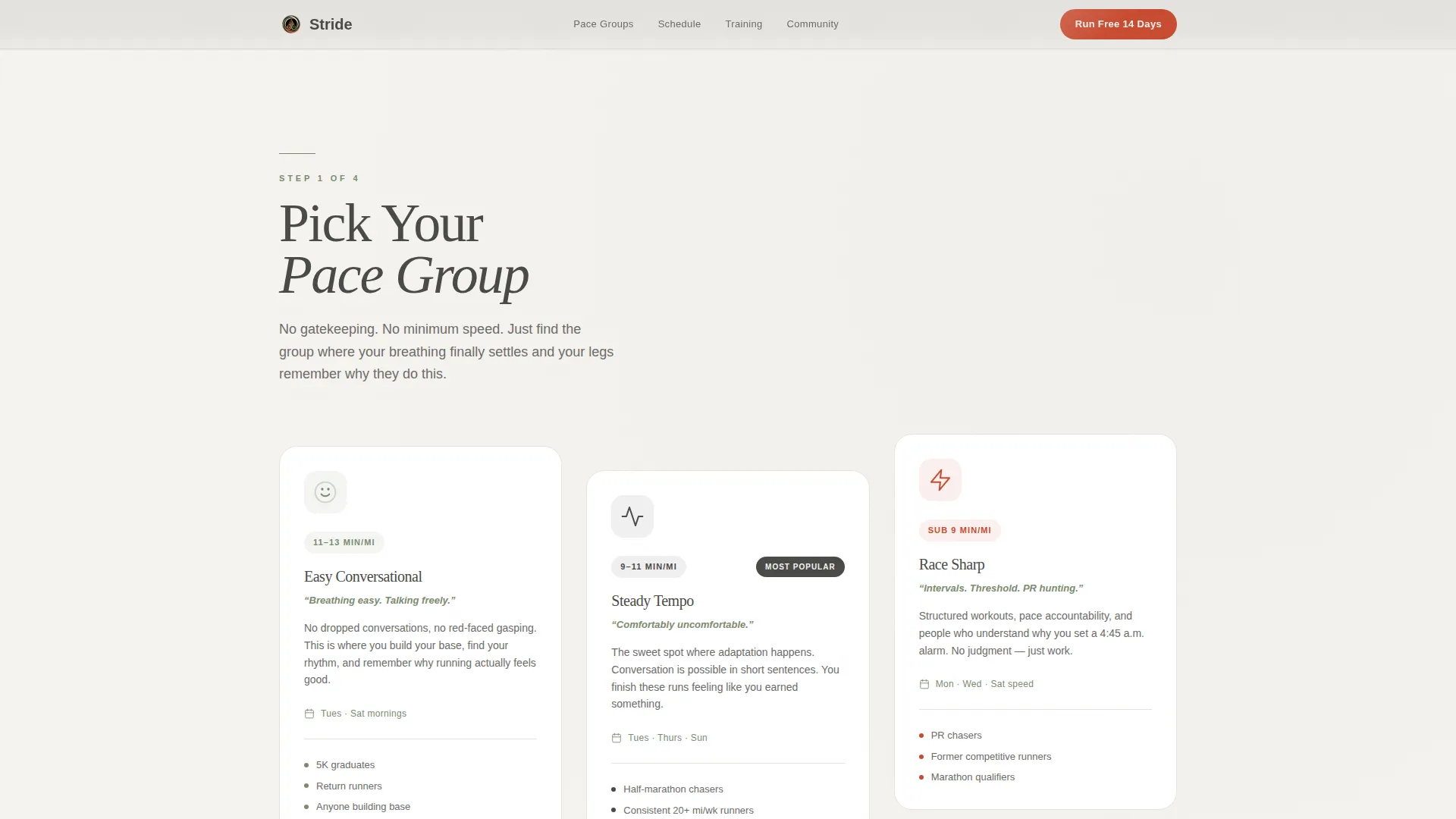 Running Fitness Professional Website Template
