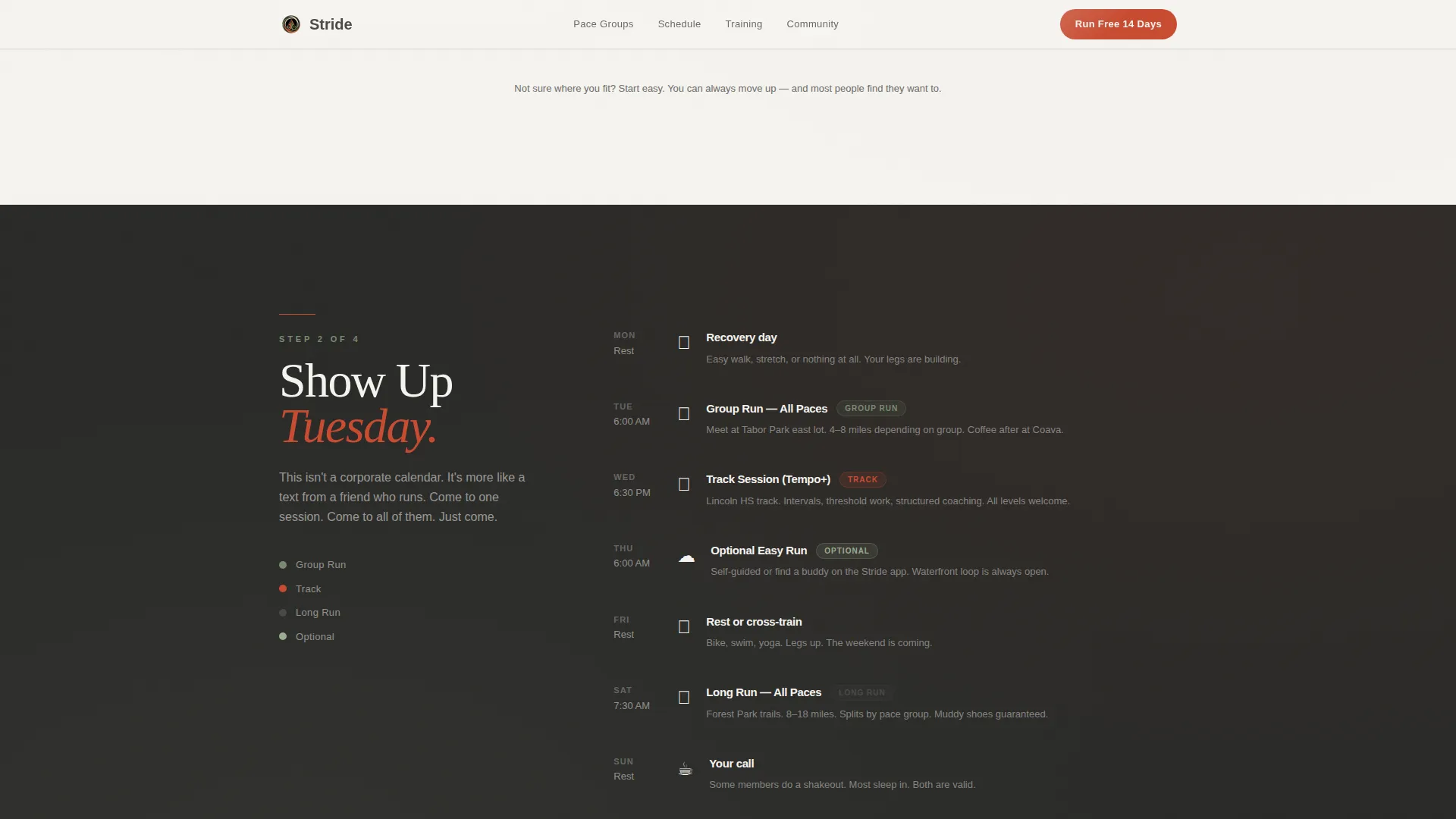 Running Fitness Professional Website Template
