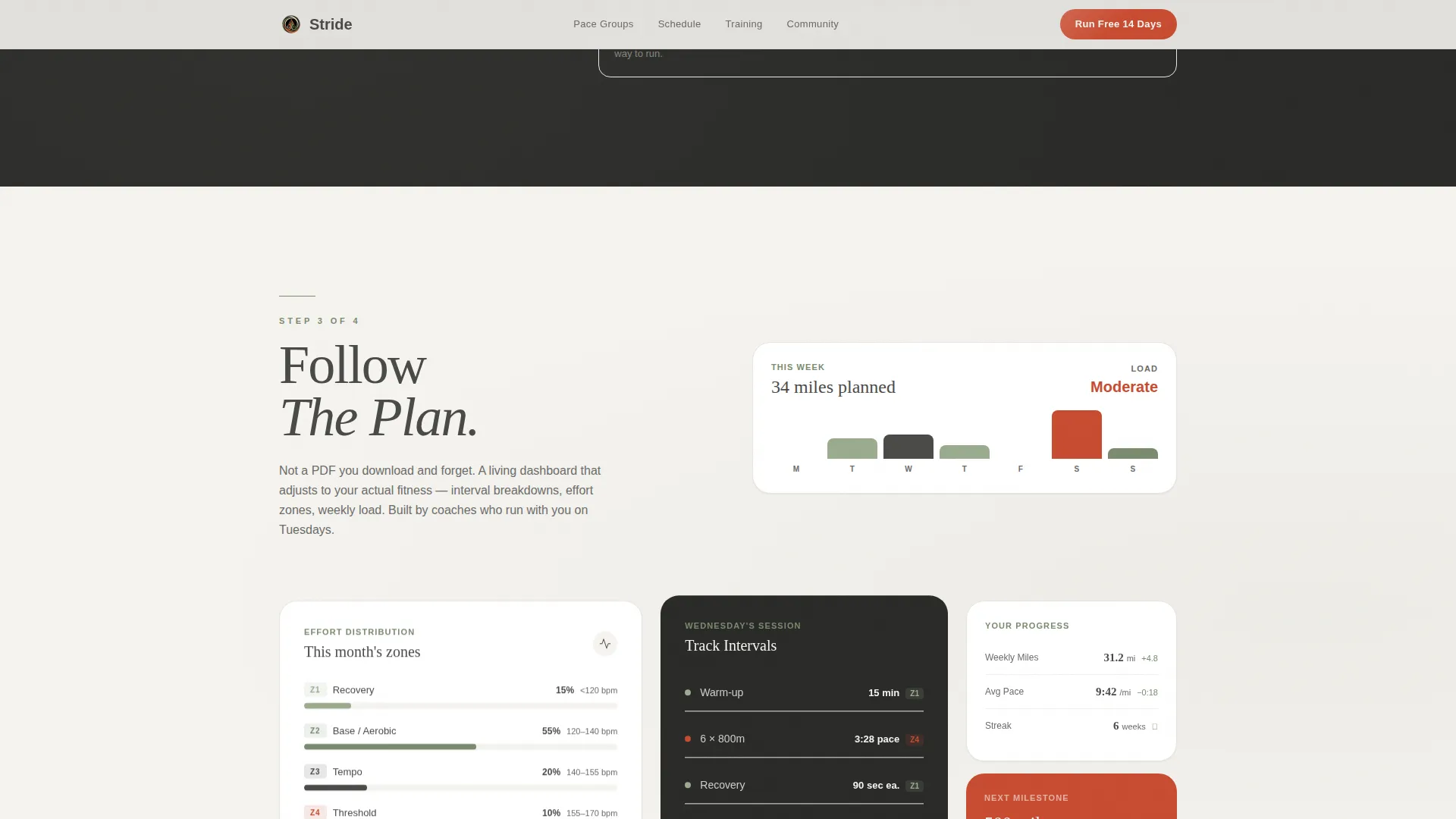 Running Fitness Professional Website Template