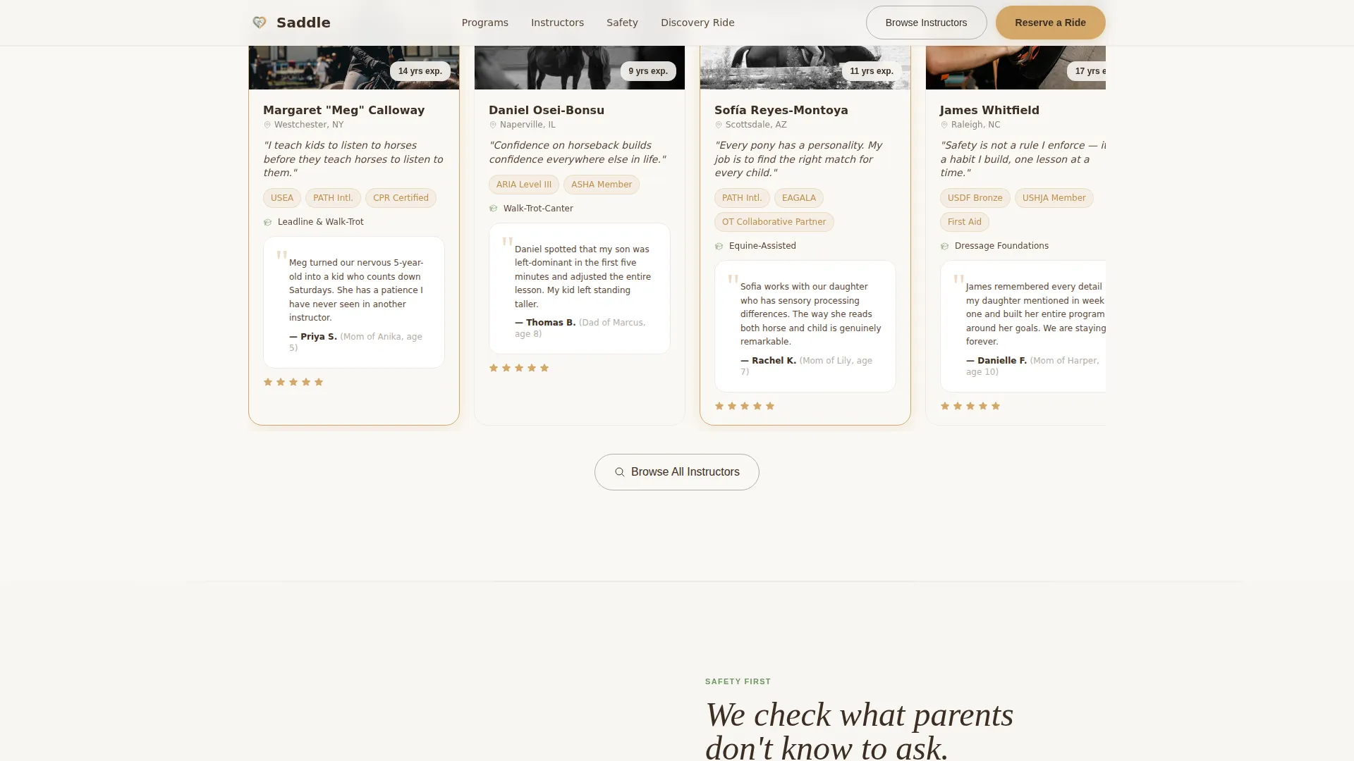 Kids Horseback Riding Directory Website Template