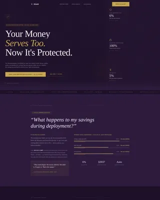 Military Savings Landing Page Template | SCRA-Protected