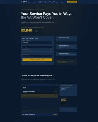 Specialist Military Service Member Insurance Professional Website Template