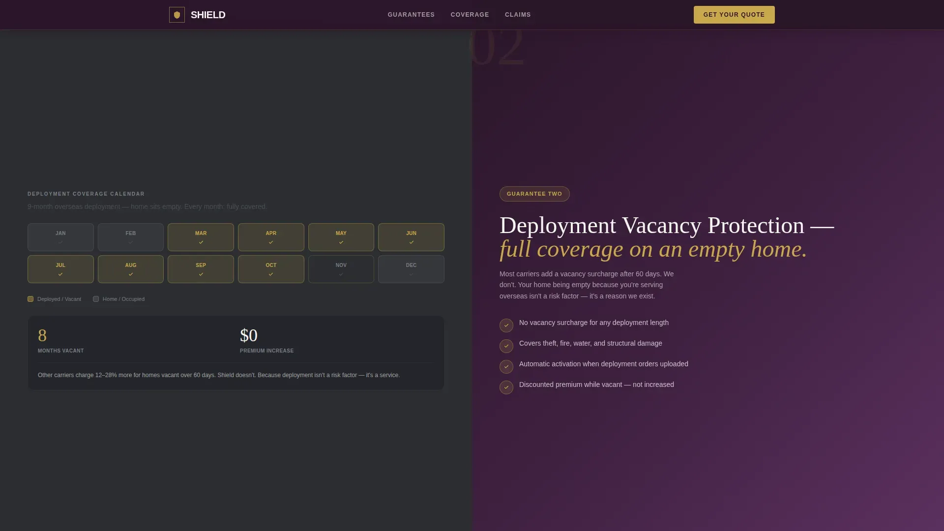 Specialist Military Service Member Insurance Cost Estimator Website Template