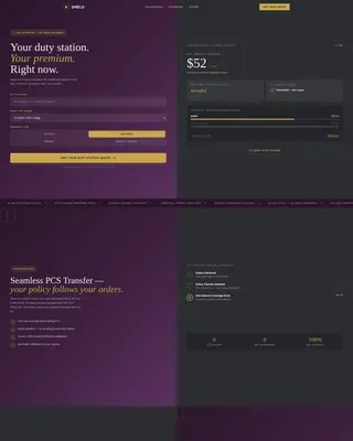 Specialist Military Service Member Insurance Cost Estimator Website Template