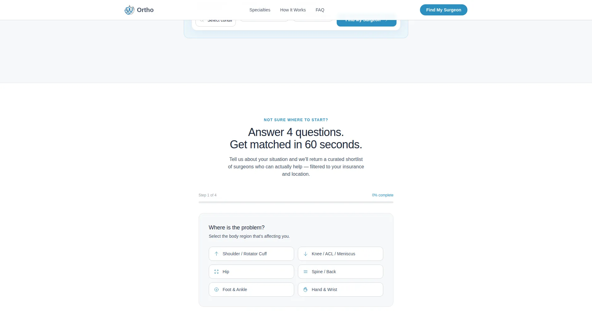 Orthopedic Surgeon FAQ Website Template