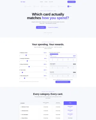 Millennial Credit Card Comparison Landing Page Template