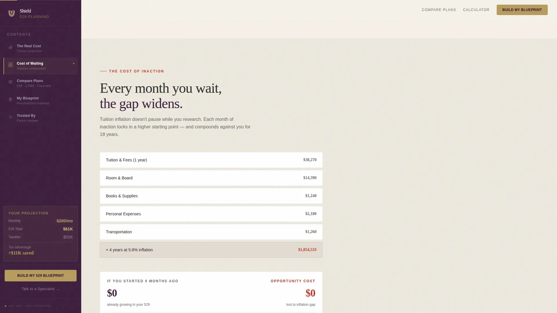 College Savings Planning Landing Page Template