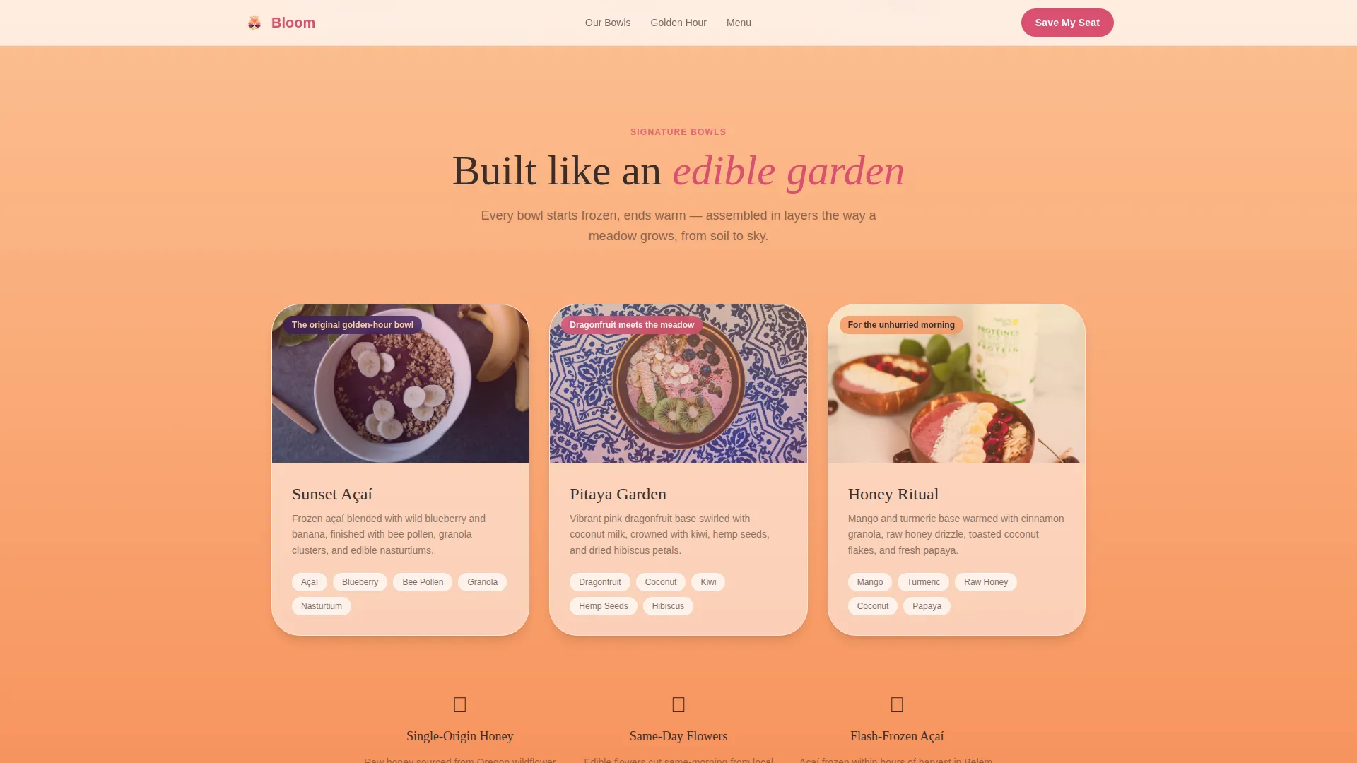 Vibrant Superfood | Free Website Template | Rocket