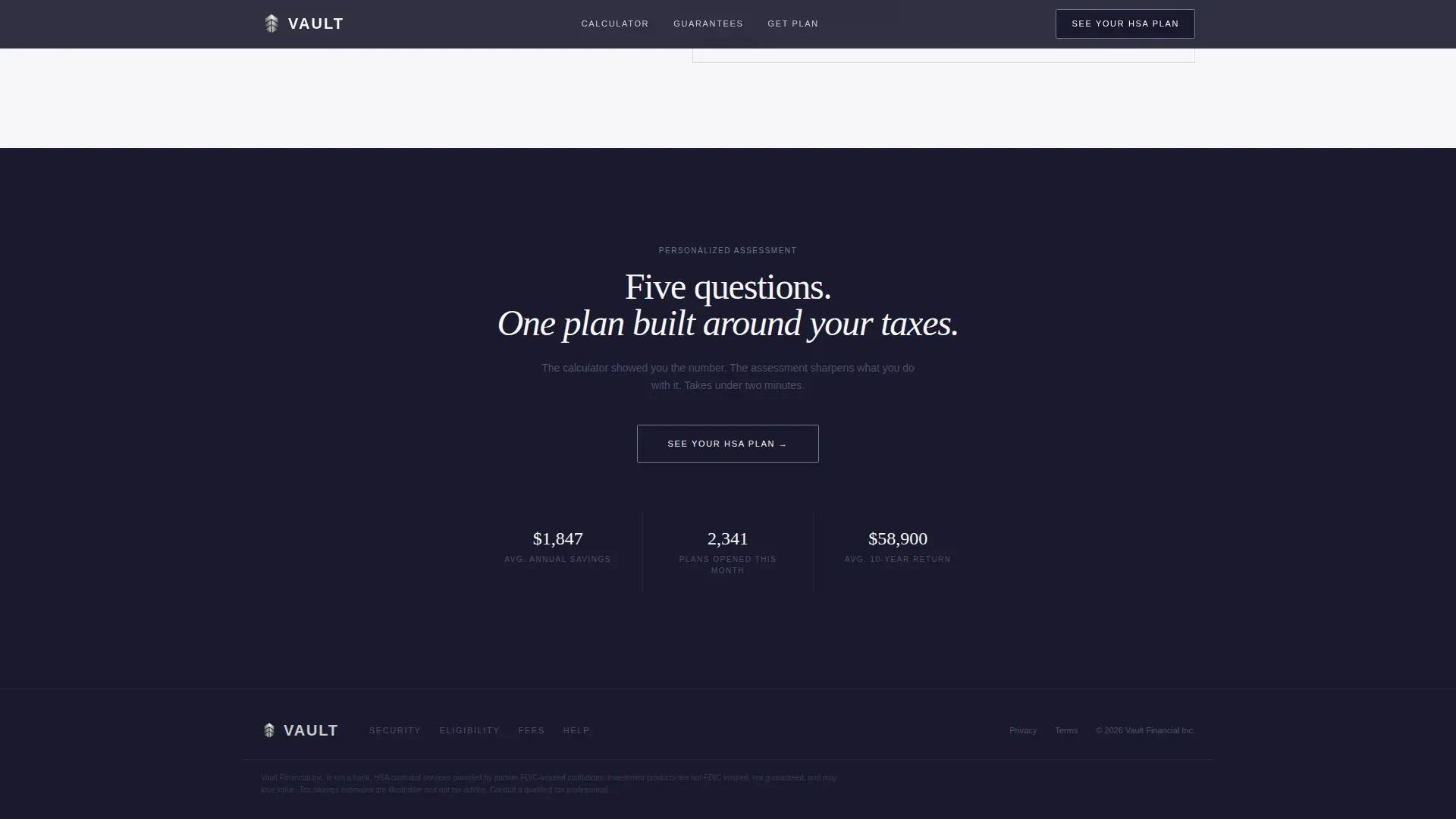 Triple Tax Advantage HSA Landing Page Template