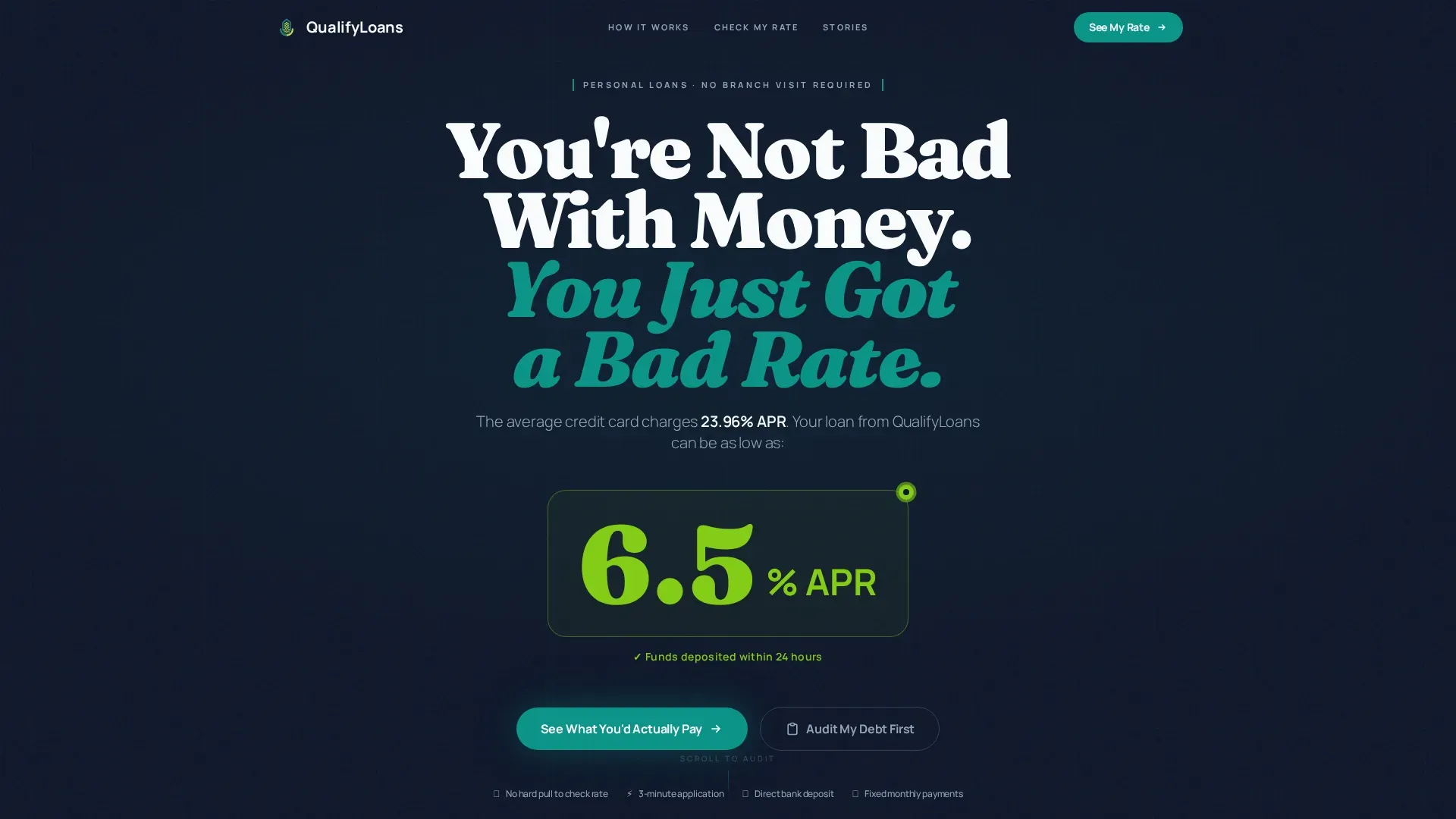 Millennial Personal Loan Landing Page Template