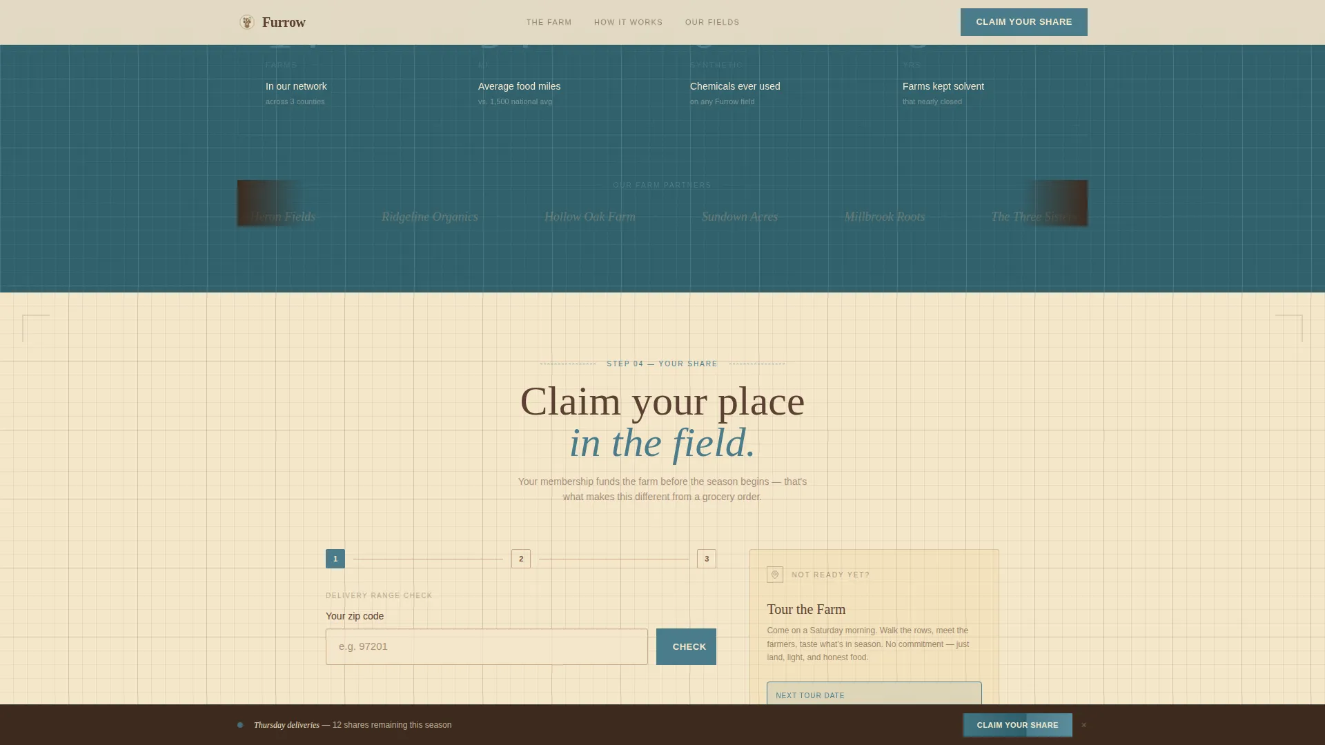 Organic & Sustainable Farm Professional Website Template