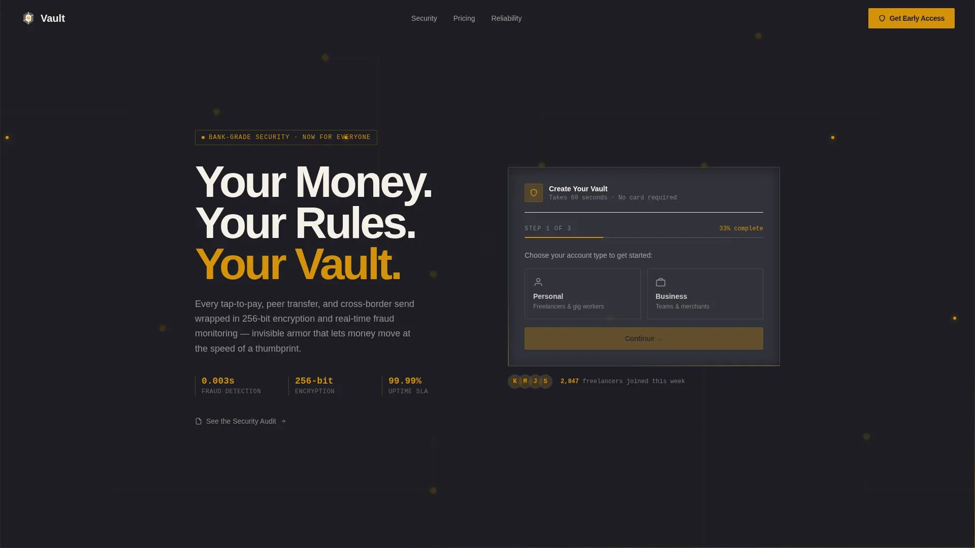 Secure Digital Wallet Payment Landing Page Template