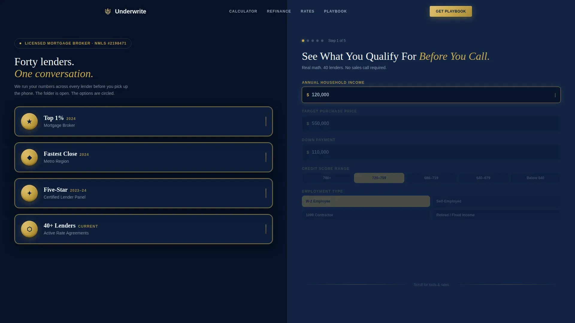 Executive Mortgage Broker Landing Page Template