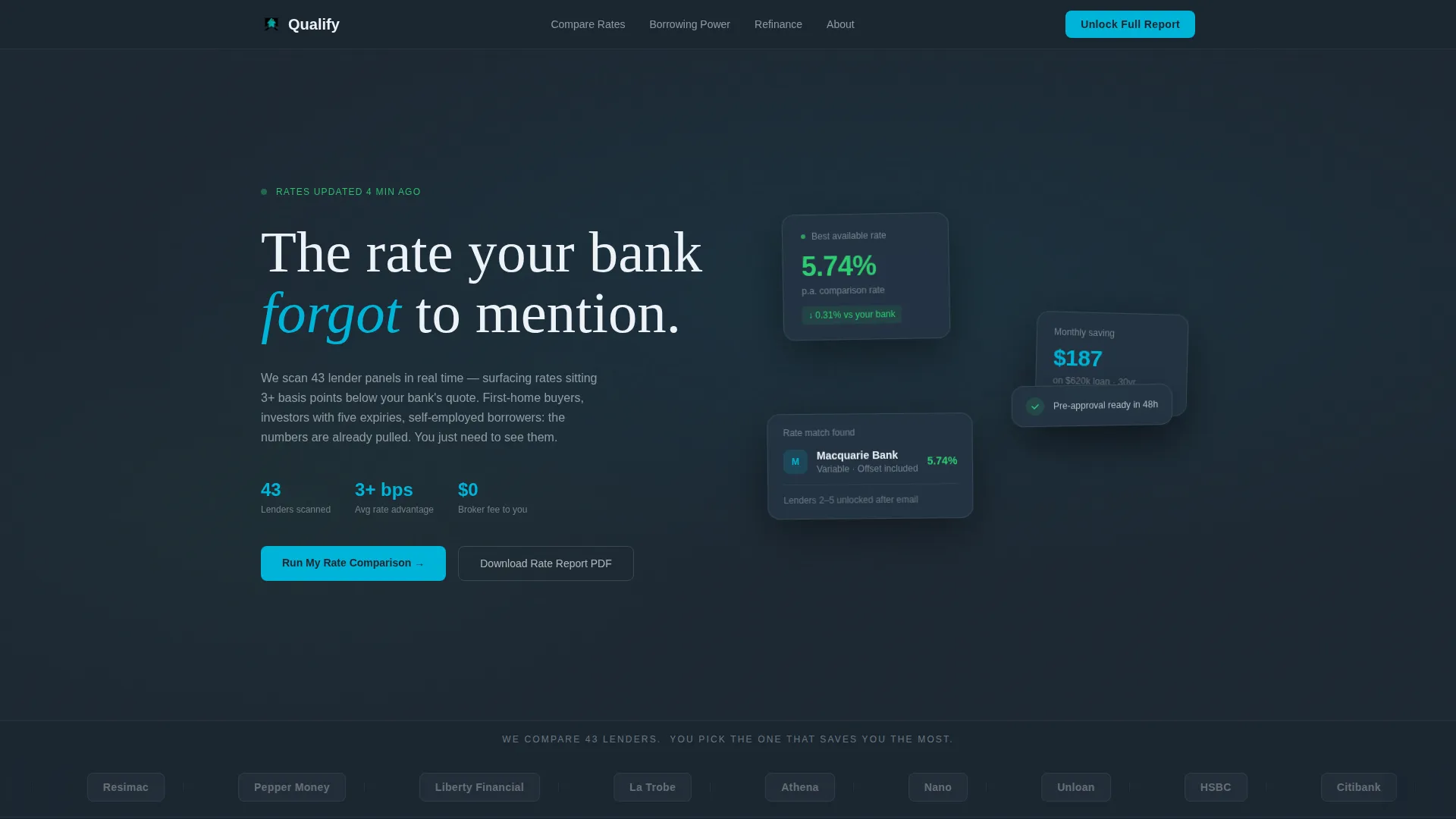 Mortgage Broker Comparison Table Landing Page Template