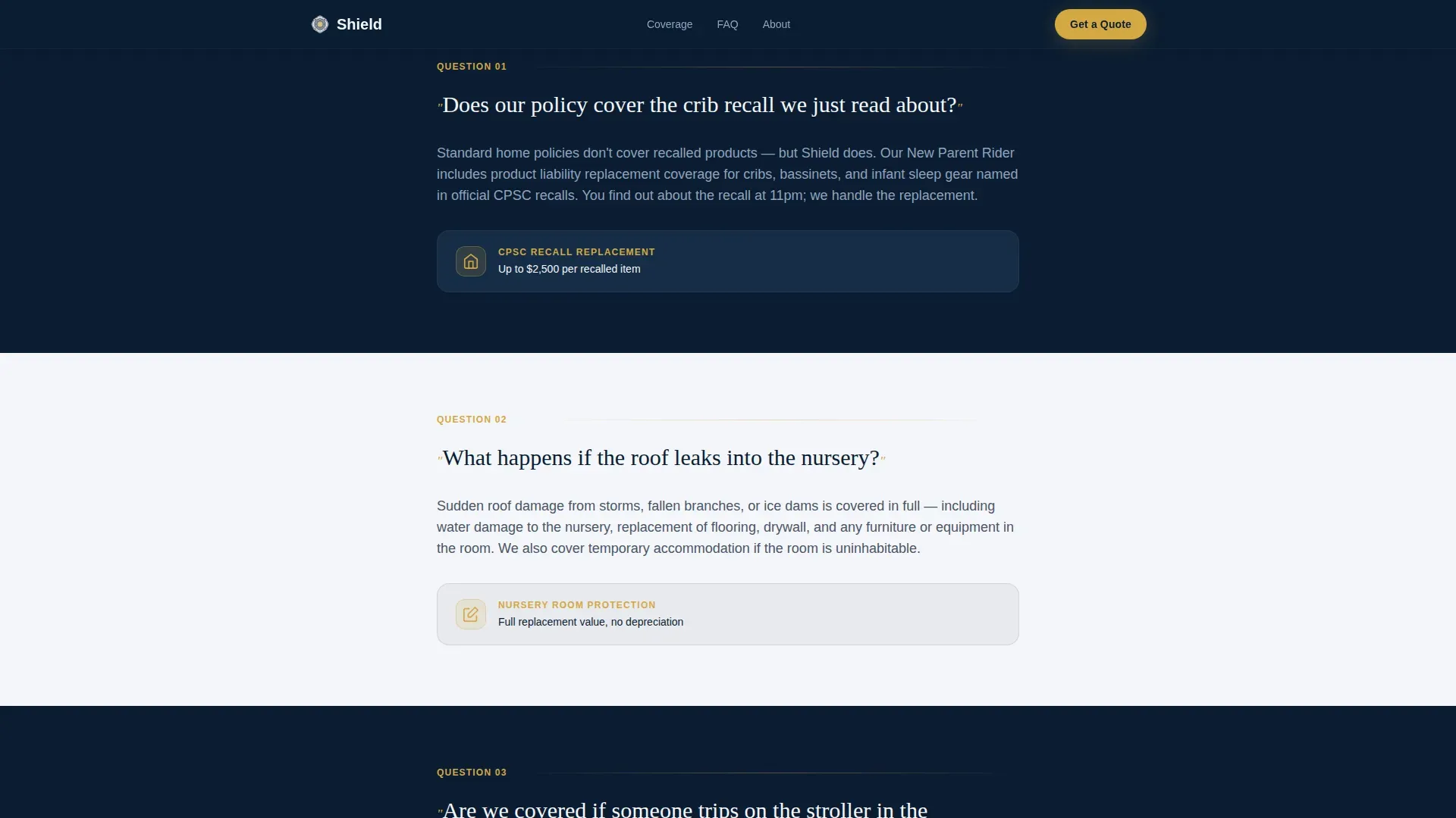 Parent Home Insurance Landing Page Template