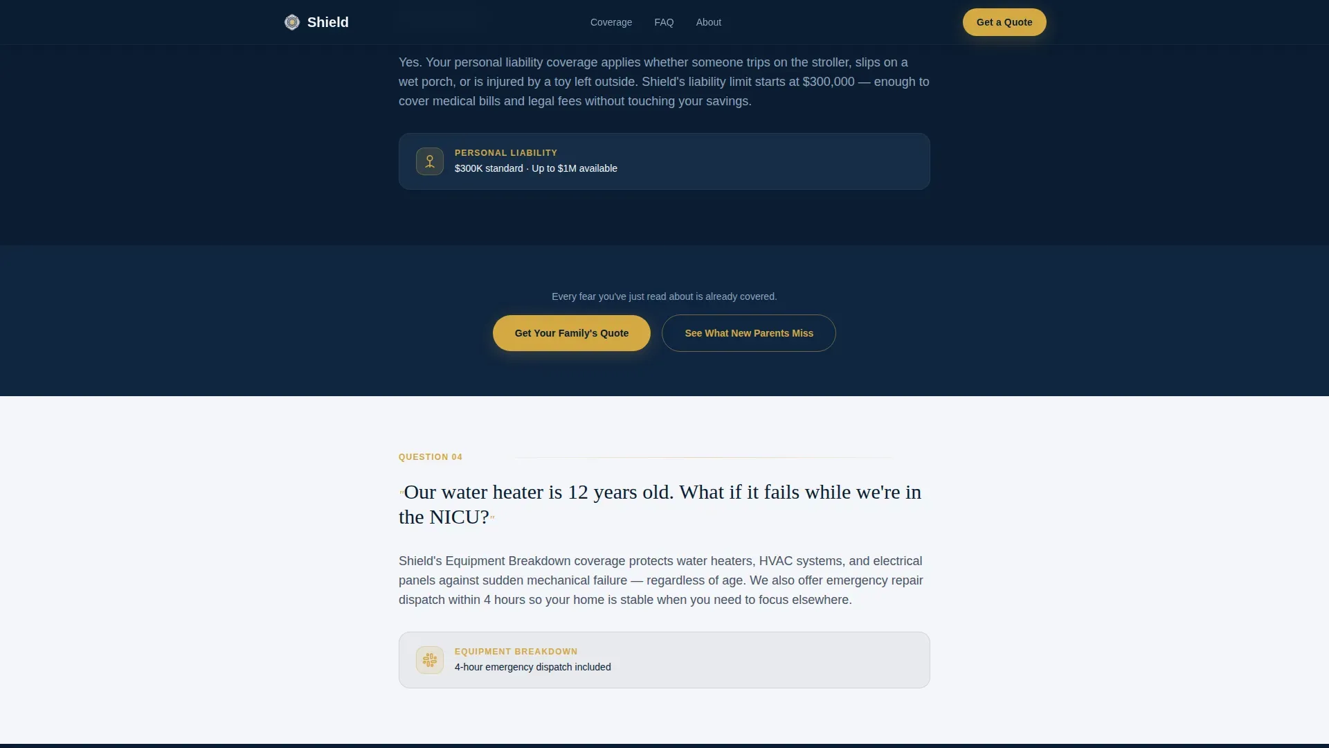 Parent Home Insurance Landing Page Template