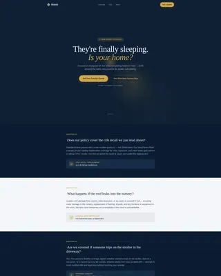 Parent Home Insurance Landing Page Template