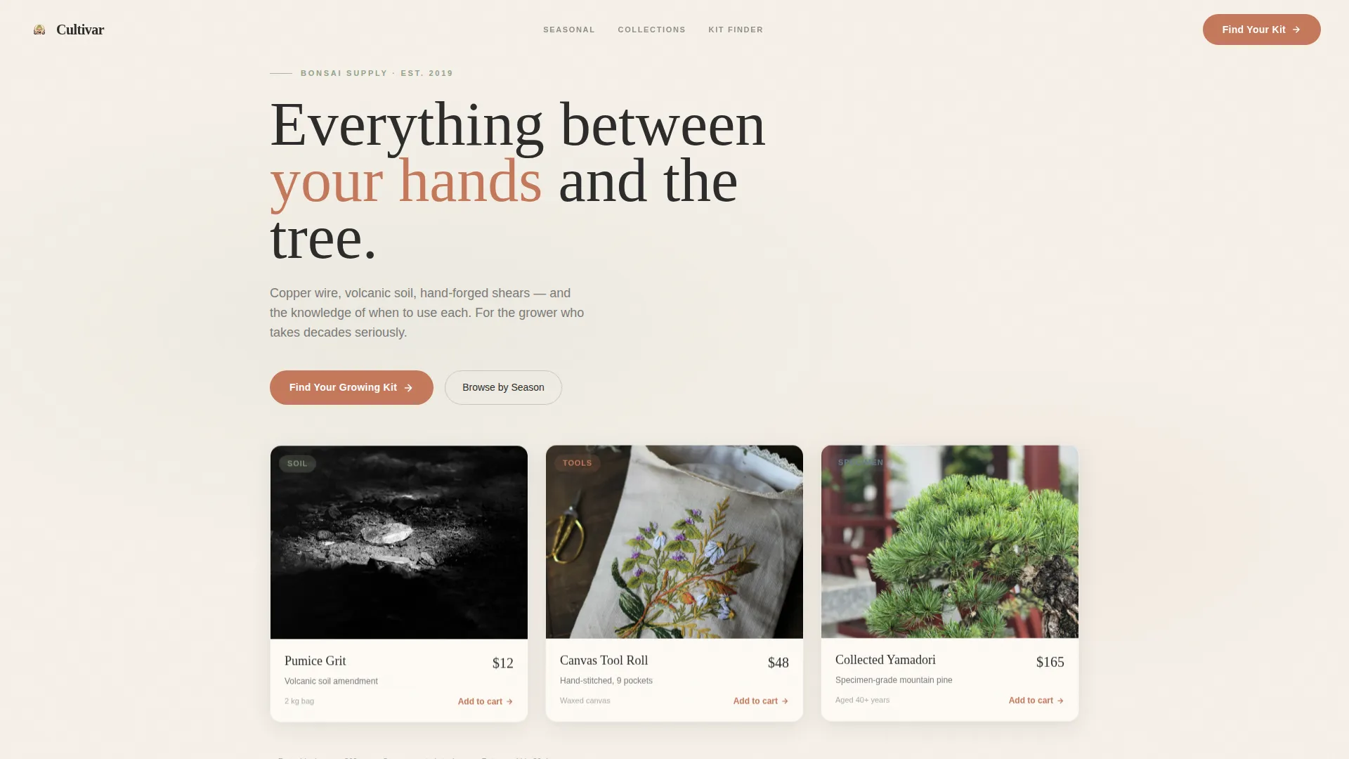 Hobby & Passion Supplies Pricing Website Template